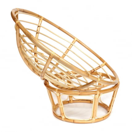 Кресло ПАПАСАН ЕCО/ПАПАСАН ЭКО П115-1/СП СТД /c подушкой, ремешками/ диаметр подушки 125 см, 115кс101кс92 см, Натурал (натуральный), ткань Коричневый, 3М7-147 / PAPASAN ECO/ПАПАСАН P115-1/SP STD /c 115x101x92 Natural_4