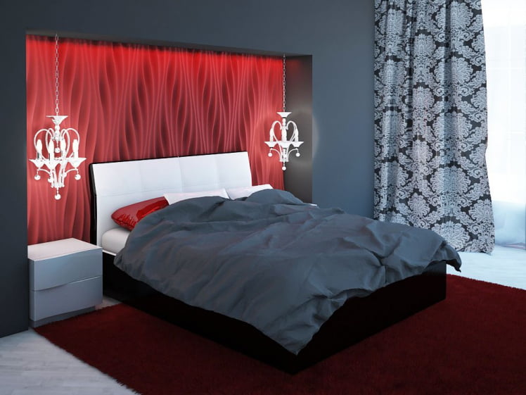 Кровать Висконти Белый\Черный / Visconti_0