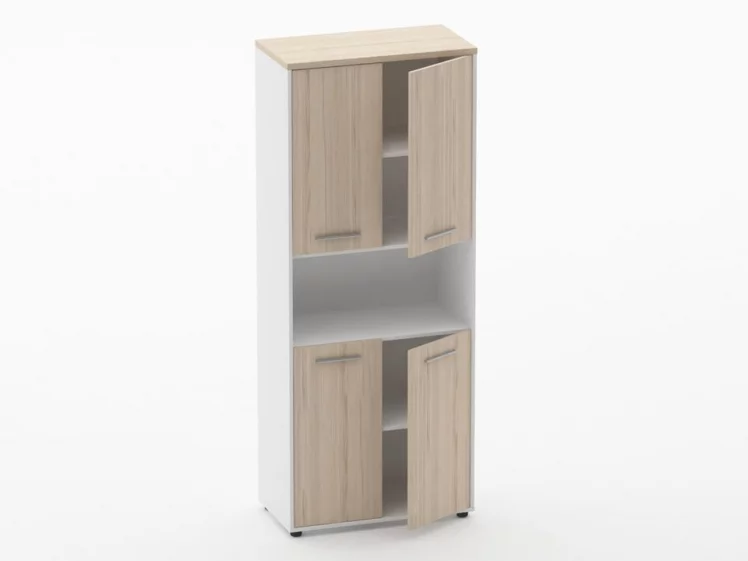 Шкаф 4 широкий закрытый с нишей Дека 10.19.121 Туя/Белый / Deka_1