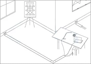 Фиксатор проводов напольный, прямой Дека 21.20 / Deka_1