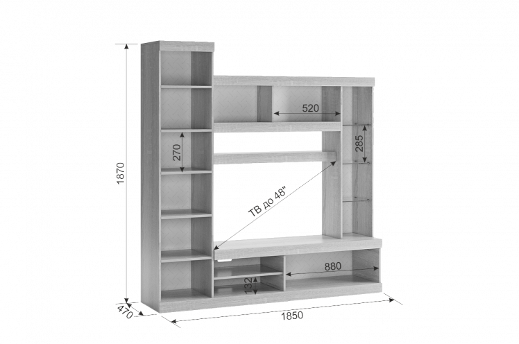 Мини-стенка Макси МСМ-001 / MSM-001_1