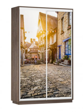 Шкаф-купе двухдверный Экспресс Дуо 1400х2200х Улица/Венге / 1400х2200h_0