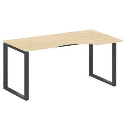 Стол криволинейный правый на О-образном м/к МЕТАЛ СЙСТЕМ БО.СА-1 Пр Акация/Антрацит / METAL SYSTEM_0