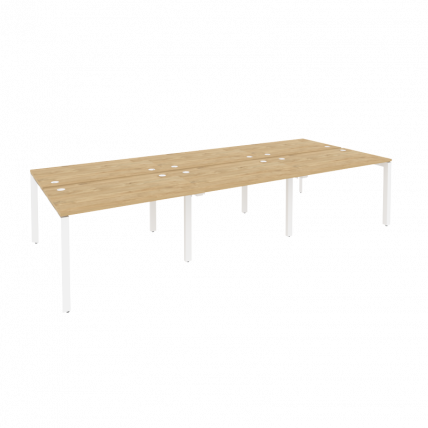 Рабочая станция на П-образном м/к ОНИКС О.МП-Д.РС-6.2.7 Тиквуд Светлый/Белый / ONIX O.MP-D.RS-6.2.7_0