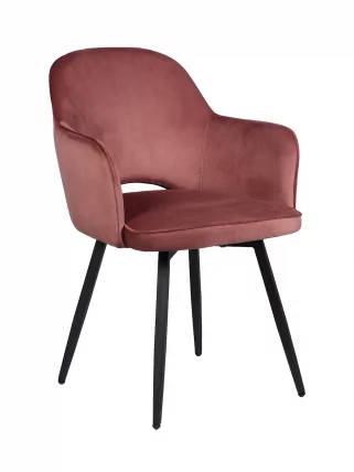 Стул Венера вращающийся велюр Пыльно-розовый_0