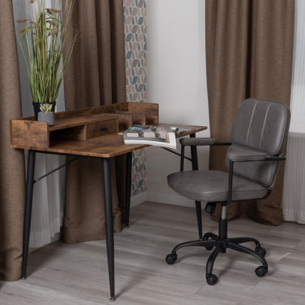 Кресло АЛПХА иск. замша, Грей (Cерый) / ALPHA Grey (Cерый)_12