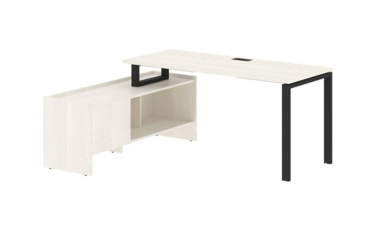 Стол с тумбой ЕДИС ЕУCТ 17614 Ясень Траун Черный / EDIS EUCT_0