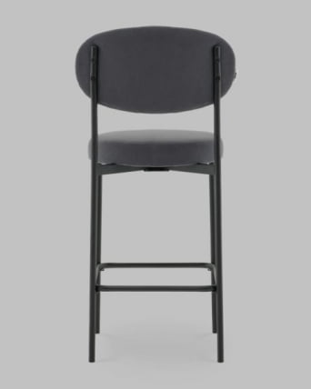 Стул Полубарный Бриф ДД ПБ велюр темно-серый / DD_4