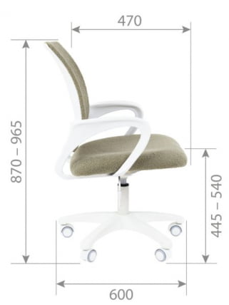 Детское кресло CХАИРМАН ТИН (КИДС) 103 белый пластик БАРНИ (БАРНИ) Оливка / CHAIRMAN (KIDS) (BARNI)_15