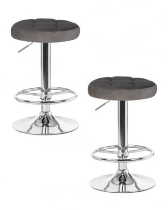 Табурет барный ДОБРИН БРУНО (серый велюр (МДЖ9-75)) 2 шт / DOBRIN BRUNO (MJ9-75))_0