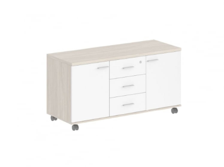 Тумба сервисная с 3-мя ящиками Сигма СГ.621.ОД.ВХ Дуб темный Белый / Sigma SG.621.OD.WH_0