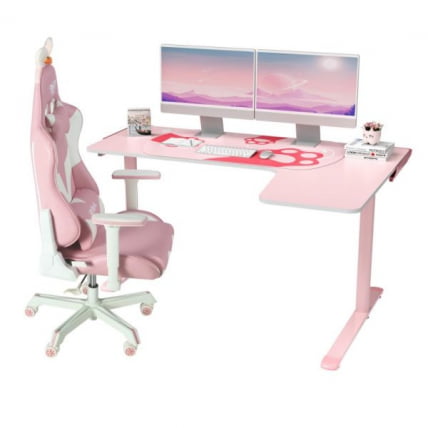 Стол письменный (для компьютера) угловой ЕУРЕКА ЕРК-Л60Р-ПК-В2 (правый), розовый / EUREKA ERK-L60R-PK-V2_4