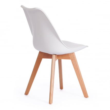 Стул ТУЛИП (мод. 73) / 1 шт. в упаковке дерево/пластик/ПУ, 48.5*52.5*83cм, белый / TULIP (mod. 48.5*52.5*83cм,_2