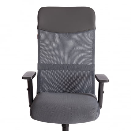 Кресло ПРАCТИC ПЛТ ткань/кож/зам, серый/металлик, ТВ-12/В-12/36 / PRACTIC PLT TW-12/W-12/36_5