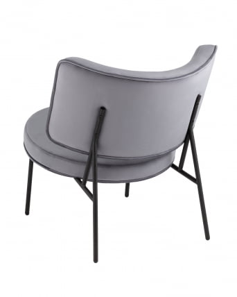 Кресло Дистриcт Лоунге велюр Серый / District Lounge_4