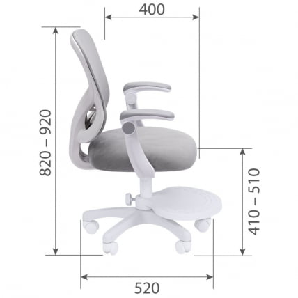 Детское кресло CХАИРМАН КИДС CХ106 с подножкой Серый / CHAIRMAN KIDS CH106_4