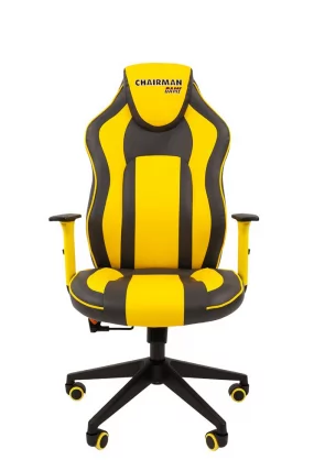 Кресло для геймеров CХАИРМАН ДРАЙВ (ГАМЕ) 23 Серый-желтый / CHAIRMAN (GAME)_1