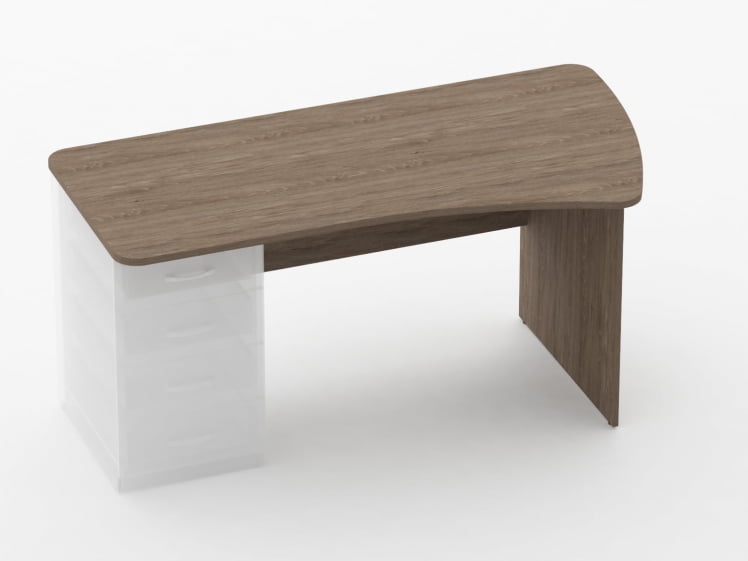 Стол эргономичный под встроенную тумбу Глассй 1.121.16Пр Дуб Верцаска / Glassy_0