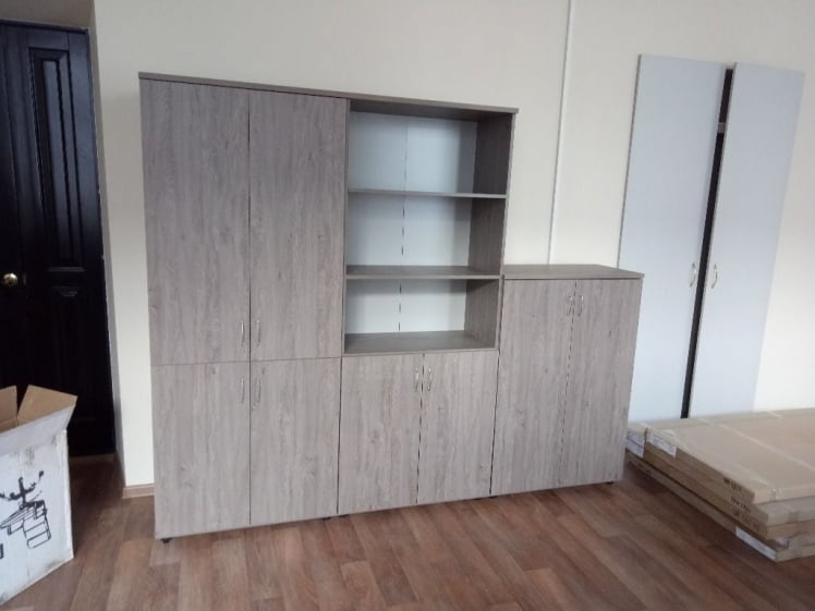 Шкаф высокий закрытый Твин 16.16.101 Дуб Верцаска / Twin_3