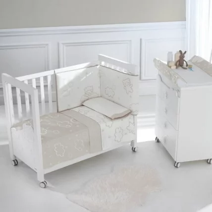 Набор Микуна Долсе Лусе покрывало+борт 120кс60 ТКС-1650 Беиге / Micuna Dolce Luce 120x60 TX-1650 Beige_1