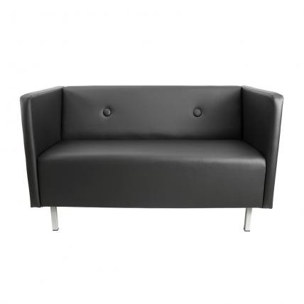 Диван офисный Скайнет двойной модуль А черный Екотекс 3001 / Ecotex_1