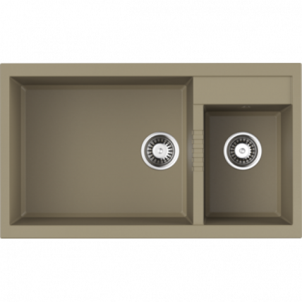 Мойка Омоикири Тедори 86-2-Лб-Ч Тетогранит/Шампань / Omoikiri Tedori 86-2-Lb-Ch Tetogranit/Шампань_0