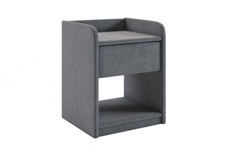 Тумба прикроватная Аманда 2 ТМ-003.2 графит (велюр) / TM-003.2_0