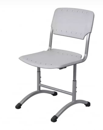 Стул ученический регулируемый (рост 3-5) 460х530 мм Пластик Серый РАЛ 7047/Металл Серый / RAL_0