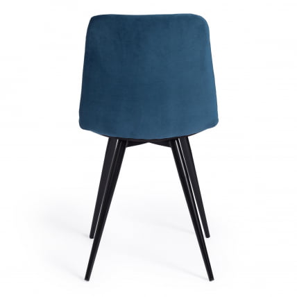Стул CХИЛЛЙ (мод. 7095) ткань/металл, 45кс53х88 см, высота до сиденья 50 см, синий баркхат 29/черный / CHILLY (mod. 45x53х88 barkhat_3