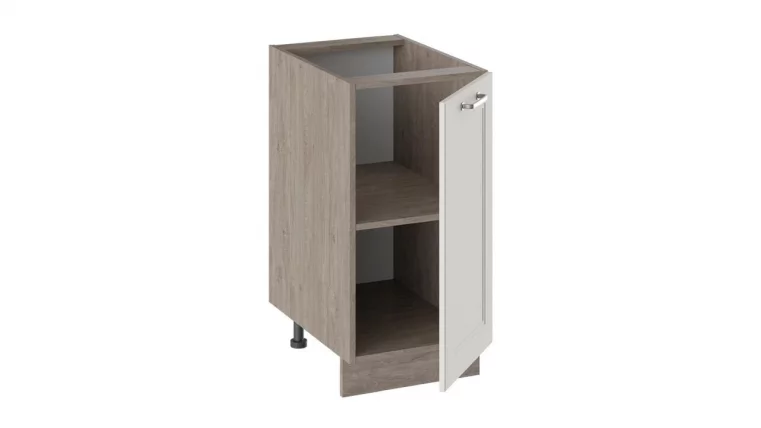 Шкаф напольный Одри Н_72-40_1ДР  Дуб Сонома трюфель/Бежевый шелк_1