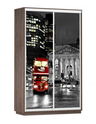 Шкаф-купе двухдверный Экспресс Дуо 1400х2200х Лондон/Венге / 1400х2200h_0