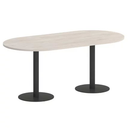 Стол овальный ХОМЕ ОФФИCЕ ВР.СП-5-180.1 Денвер Светлый/Антрацит металл / HOME OFFICE VR.SP-5-180.1_0