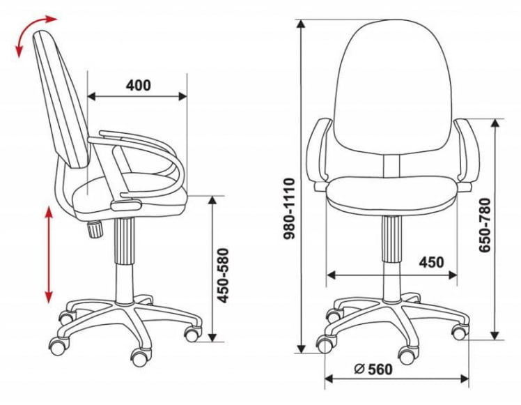 Кресло офисное Бюрократ CХ-300 АКССН Б / CH-300 AXSN B_6