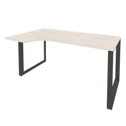 Стол эргономичный левый на О-образном м/к ОНИКС О.МО-СА-1Л Денвер Светлый/Антрацит / ONIX O.MO-SA-1L_0