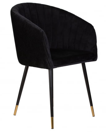 Стул обеденный ДОБРИН МАРЙ Черный велюр 1922-21 / DOBRIN MARY_1