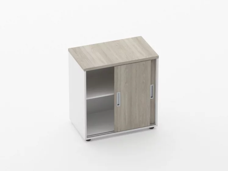 Тумба-купе Дека 9.02.07 Дуб Сантана светлый/Белый / Deka_1