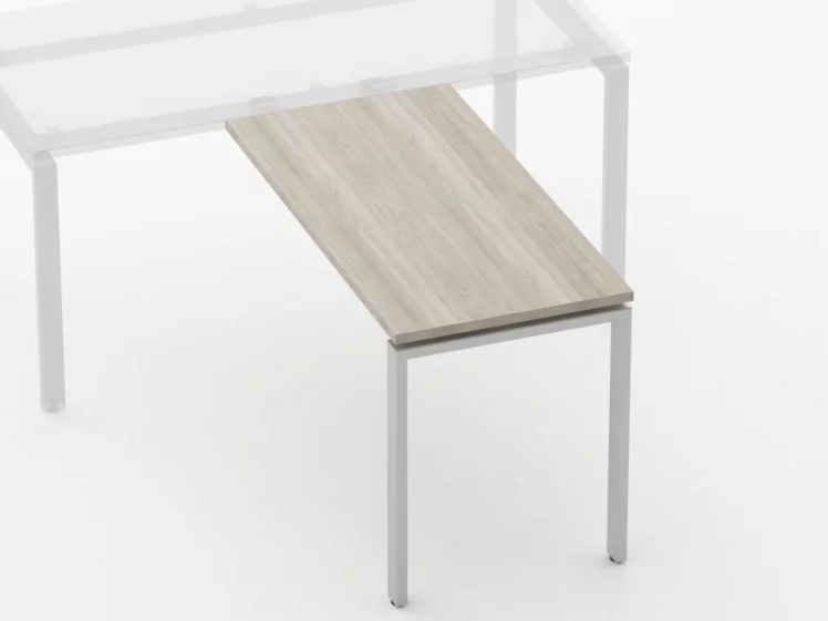 Брифинг-приставка для стола на П-обр.опорах Дека 7.10.12 Дуб Сантана светлый / Deka_1