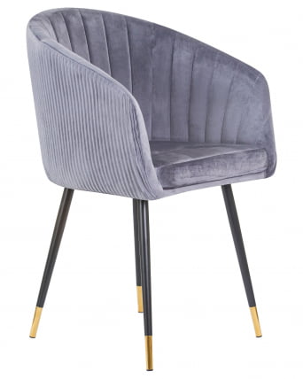 Стул обеденный ДОБРИН МАРЙ Серый велюр 1922-19 / DOBRIN MARY_1