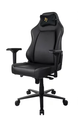 Геймерское кресло Ароззи Примо ПУ Блаcк Голд лого / Arozzi Primo PU Black Gold logo_0