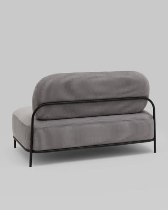 Диван Стоун велюр рельефный светло-серый_3