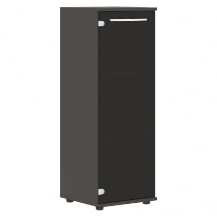 Шкаф-колонка со стеклянной дверью левый ЕДИС ЕМCС 42.2 Л Белый Мокко / EDIS EMCS L_0