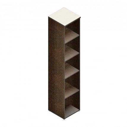 Шкаф для документов узкий Р.П-1 венге/дуб молочный_0