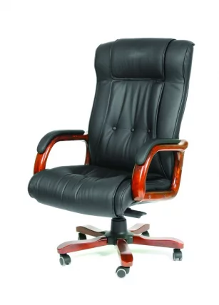 Кресло руководителя CХАИРМАН 653 кожа Коричневый / CHAIRMAN_1