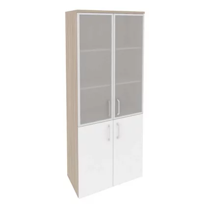Шкаф высокий широкий ОНИКС О.СТ-1.2Р Дуб Аттик/Белый / ONIX O.ST-1.2R_0