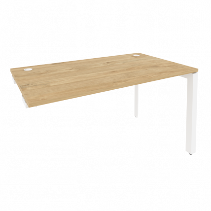 Стол-приставка на П-образном м/к к опорным элементам ОНИКС О.МП-СПР-3.8 Тиквуд Светлый/Белый / ONIX O.MP-SPR-3.8_0