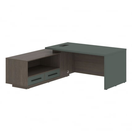 Стол руководителя левый ВЕЛИОН ВCТ 1919 Л Нефрит Дуб Сильвер / VELION VCT L_0