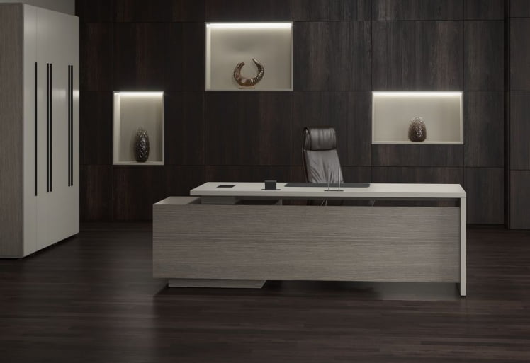Кабинет руководителя ВЕЛИОН №2 Аметист Дуб Сильвер / VELION_0