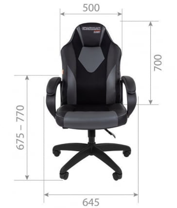 Кресло геймерское CХАИРМАН ДРАЙВ (ГАМЕ) 17 черный/серый/белый / CHAIRMAN (GAME)_3
