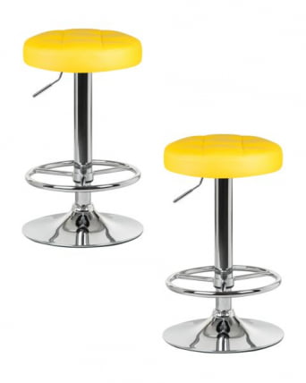 Табурет барный ДОБРИН БРУНО (желтый) 2 шт / DOBRIN BRUNO_0