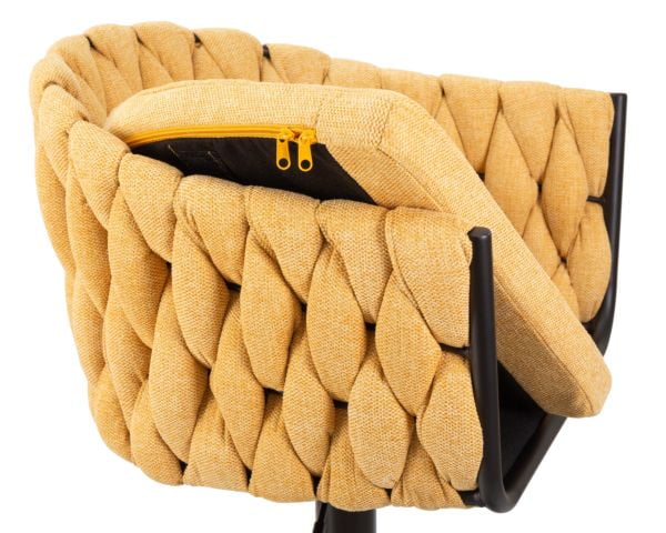 Стул барный ДОБРИН ЛЕОН (желтая ткань (ЛАР 275-8)) 2 шт / DOBRIN LEON (LAR_9